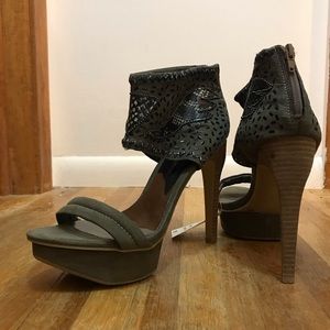 Carlos Olive Green Stiletto Shoes